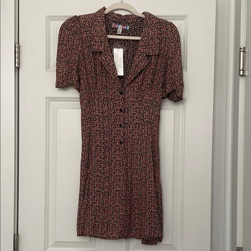 Urban Outfitters Crowley Collared women Mini Dress, with ditsy floral print